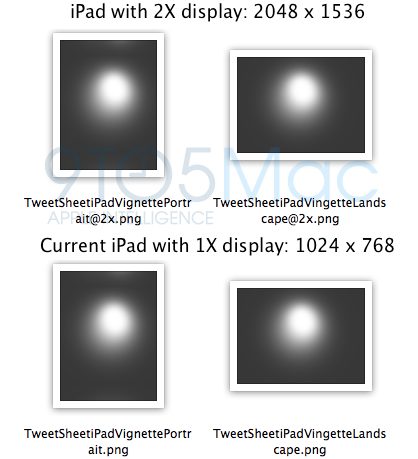 Gráficos de "retina display" para futuro ipad aparecem em sdk do ios 5. Gráficos de um "retina display" para futuro ipad aparecem em sdk do ios 5