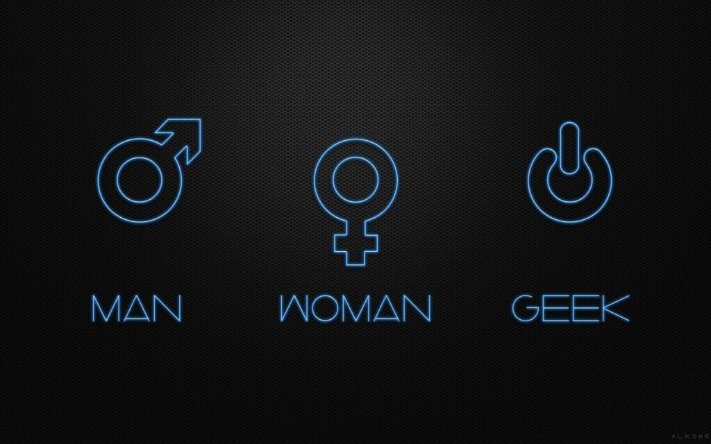 Man woman geek