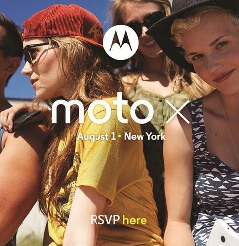 Convite para lançamento do smartphone moto x no dia 01 de agosto