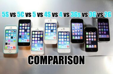 Iphone 5s vs 5c vs 5 vs 4s vs 4 vs 3gs vs 3g vs 2g comparativo