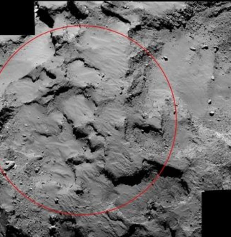 Rosetta capturou imagem do ponto j handout nasaesa afp