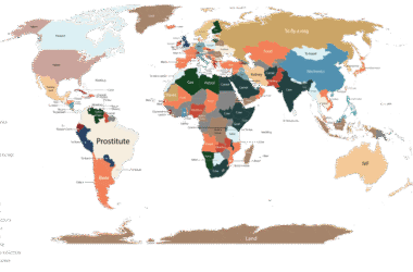 World1 map google words