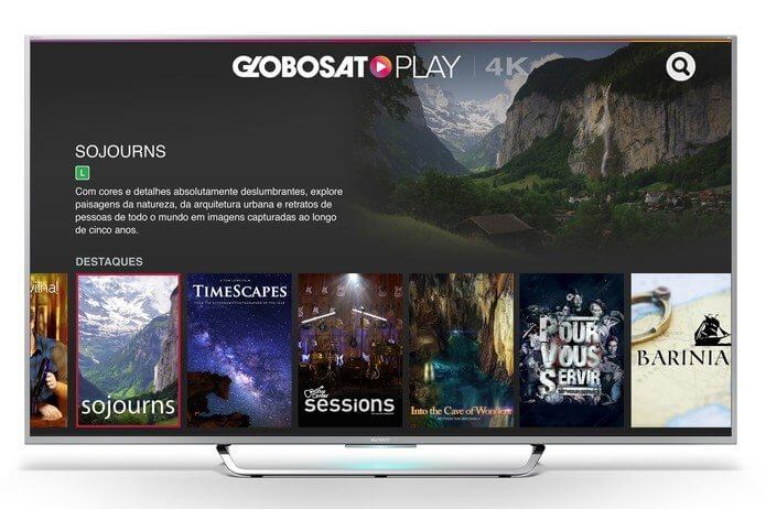 Globosat play 4k conteudo tv sony androir tv