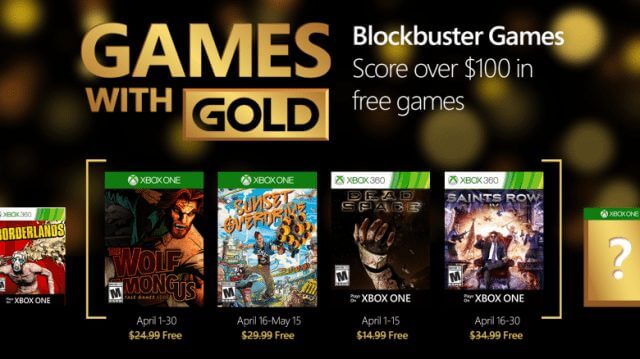 Xbox games with gold april 2016 live abril 2016