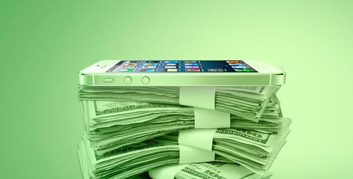 Smartphone dinheiro leo do bem