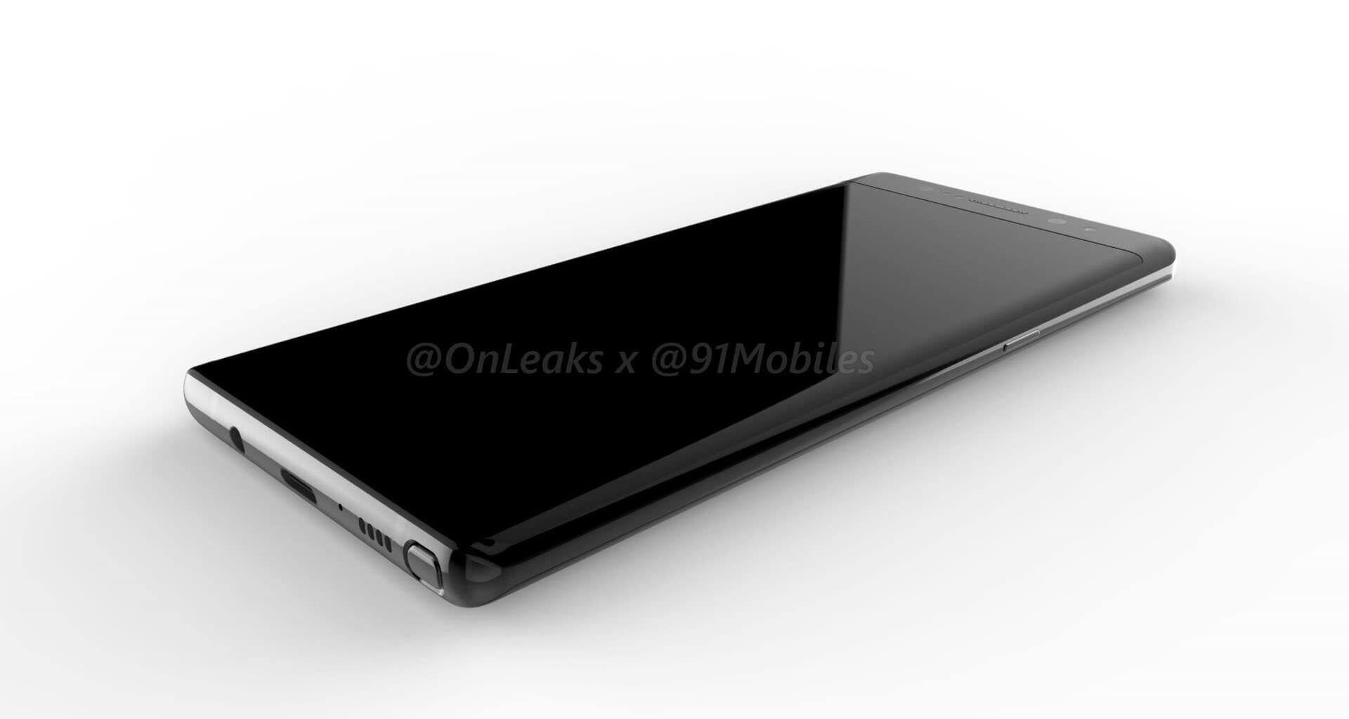 Samsung galaxy note 8 render front two