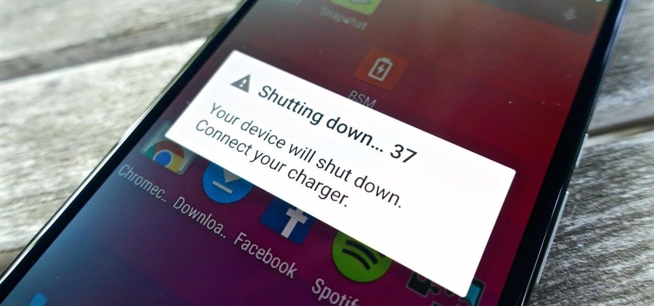 See long your android has before automatically shutting down from low battery. 1280x600