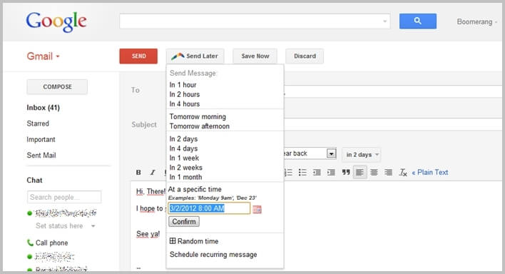 Aplicativo do gmail terá agendamento de mensagens. Código encontrado dentro do aplicativo de testes para o gmail no android revela nova função de agendamento de e-mails