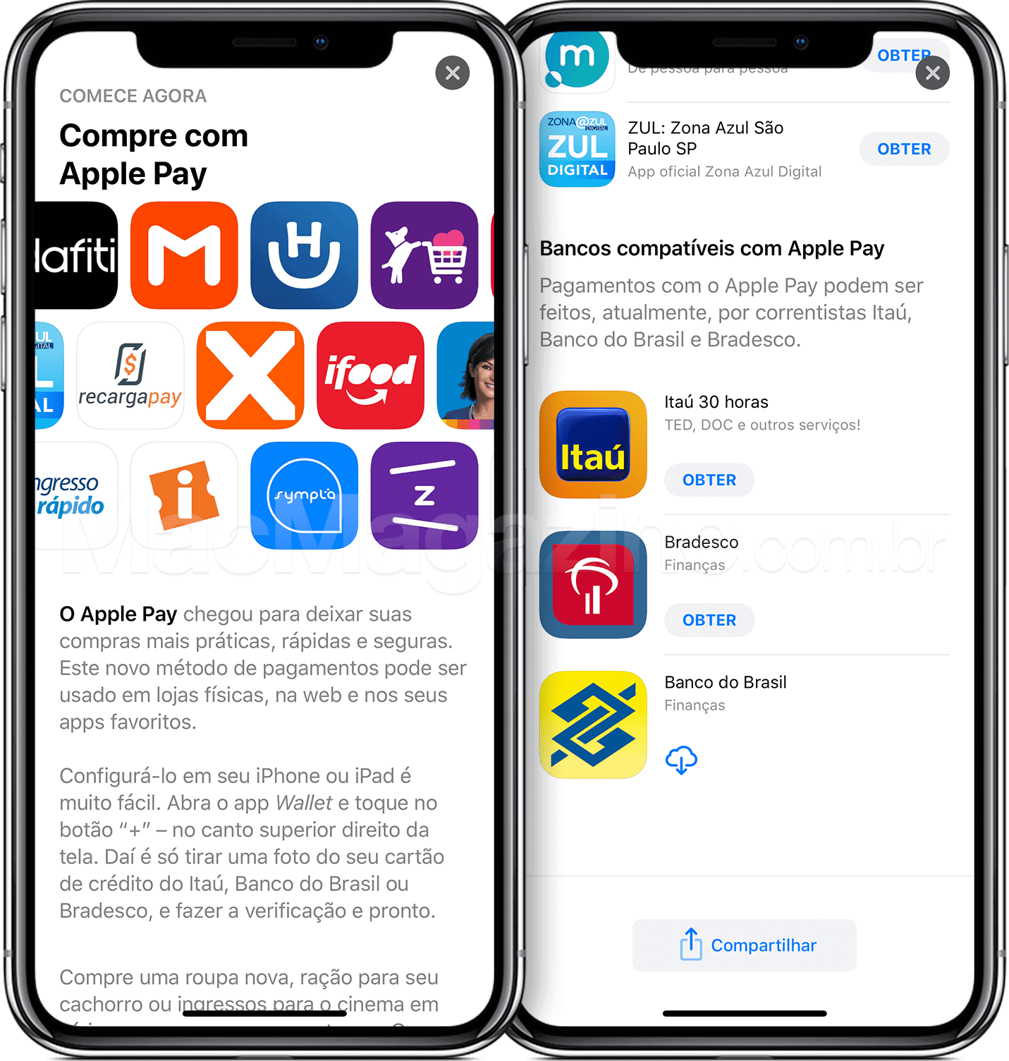 Apple pay agora suporta também banco do brasil e bradesco E oficial alem