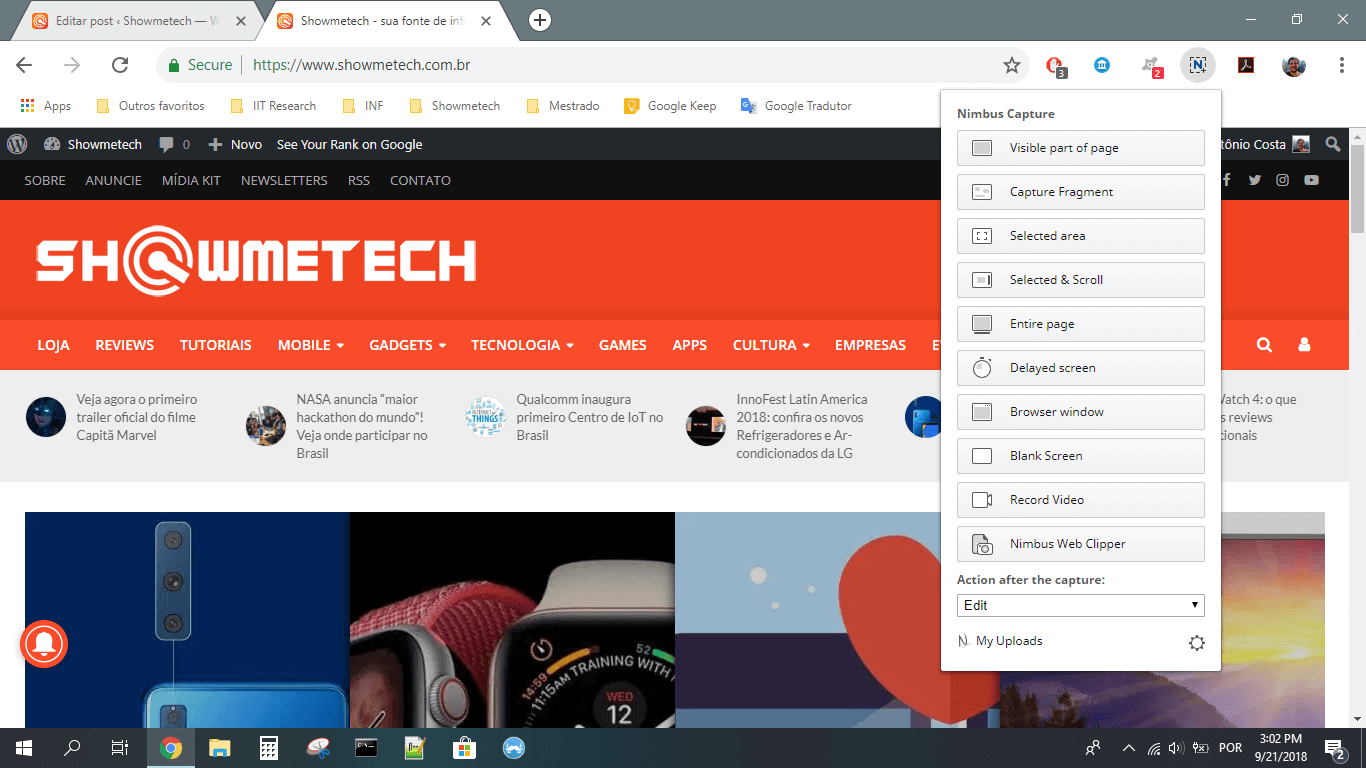 Screenshot: como capturar imagens de tela no google chrome, macos e windows 10 Printscreen