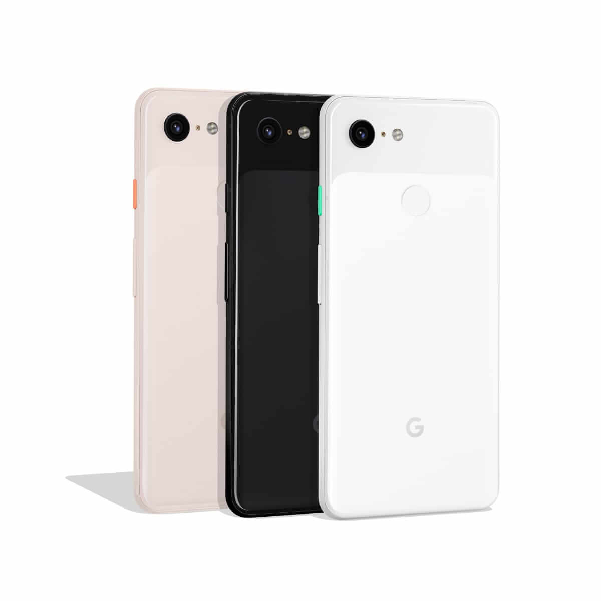 Google pixel 3 not pink, just black and clearly white