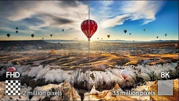 33 millions de pixels qled 8k