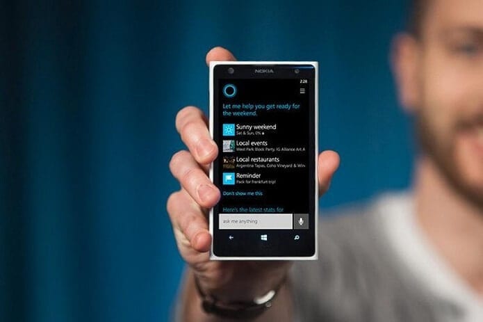 Cortana já está incluído nos software windows 10