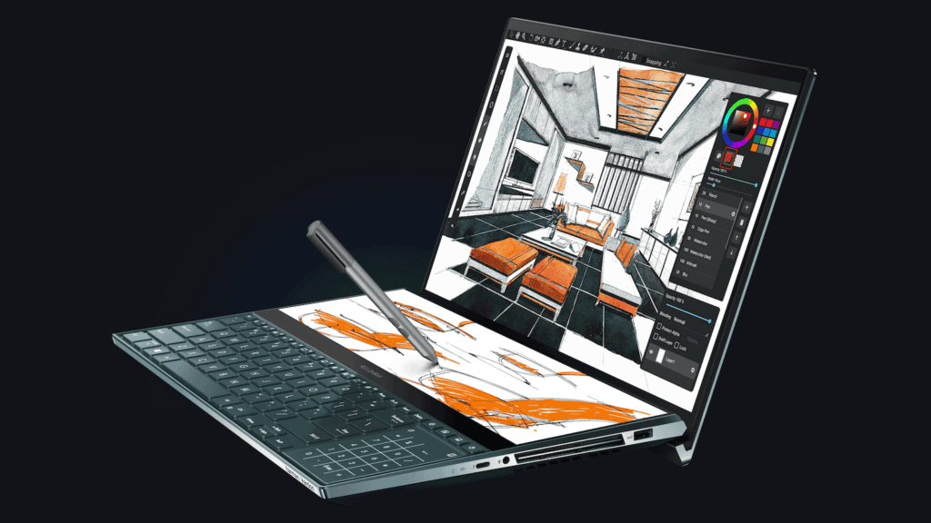 Conheça o asus zenbook pro duo, primeiro notebook com duas telas 4k Stylus no zenbook pro duo