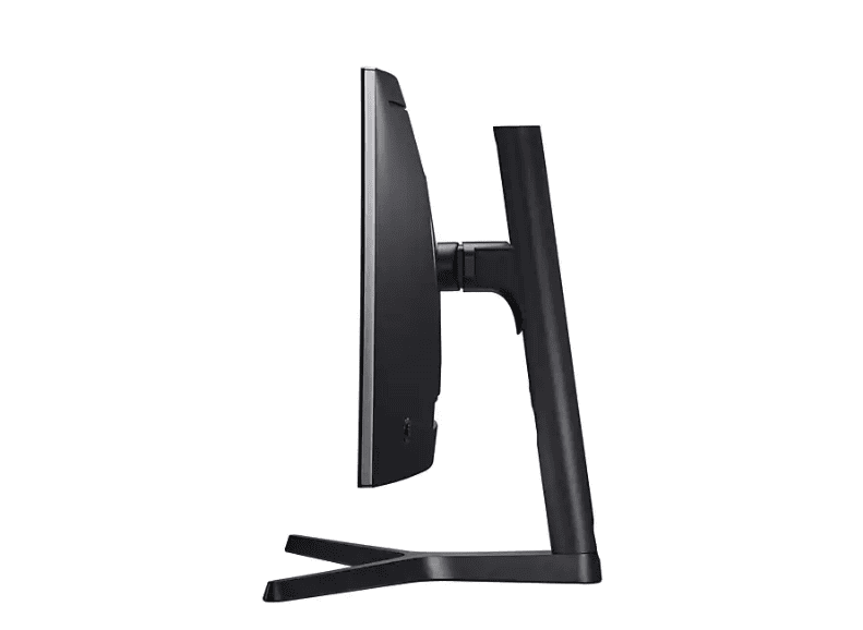 Review: monitor gamer qled samsung c24fg73 é imersão pura para qualquer gamer Monitor curvo samsung c24fg73 sendo observado de lado