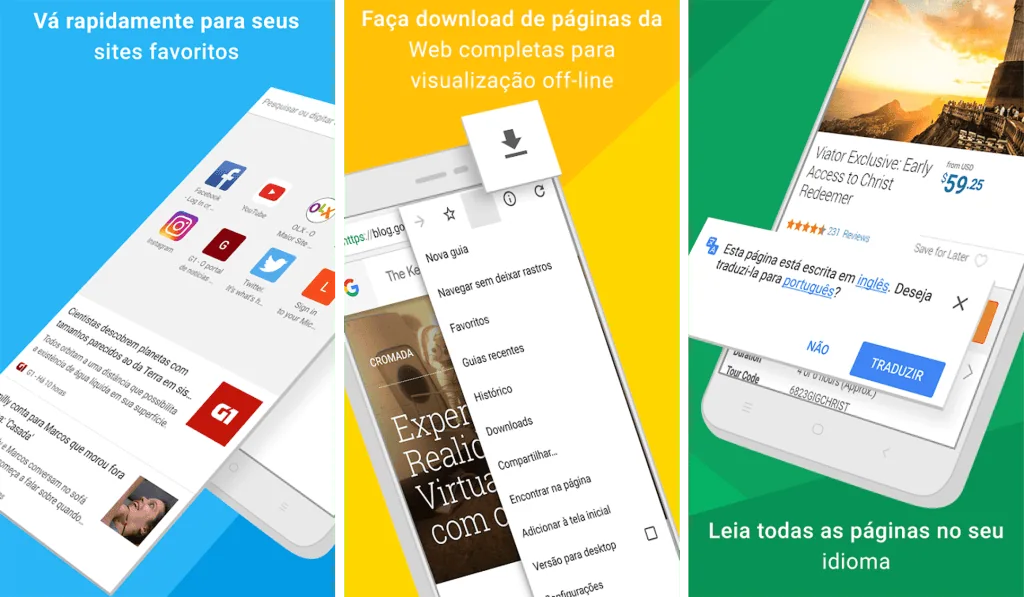 32 apps do google para android e iphone que você precisa conhecer Interface do aplicativo google chrome para android e iphone
