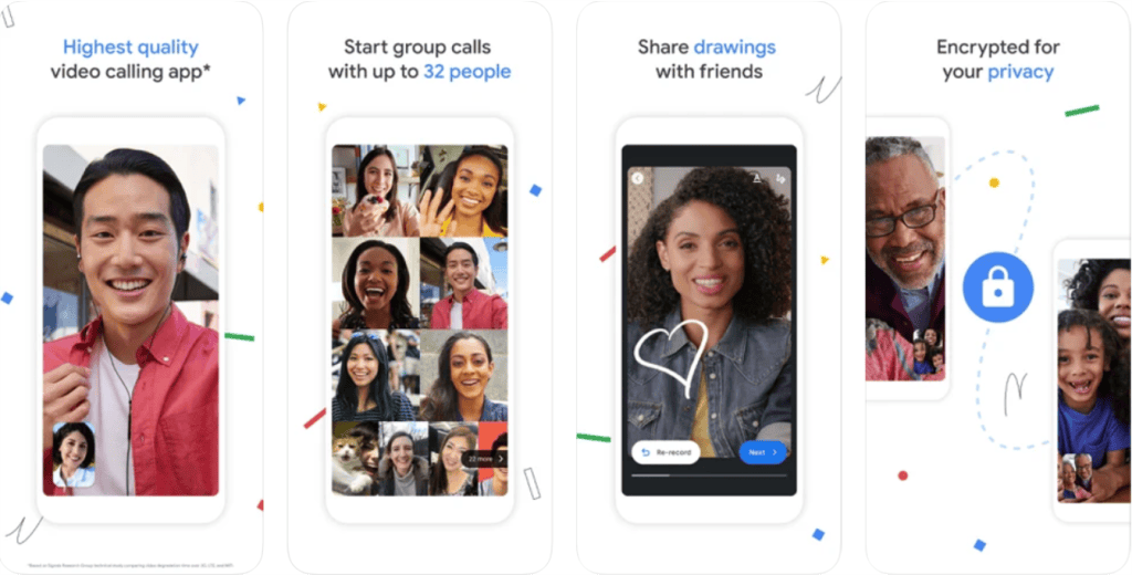 32 apps do google para android e iphone que você precisa conhecer Interface do app google duo para android e iphone