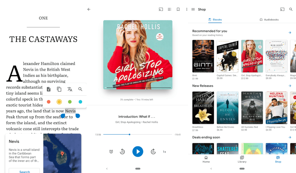 32 apps do google para android e iphone que você precisa conhecer Interface do google play livros para android e iphone