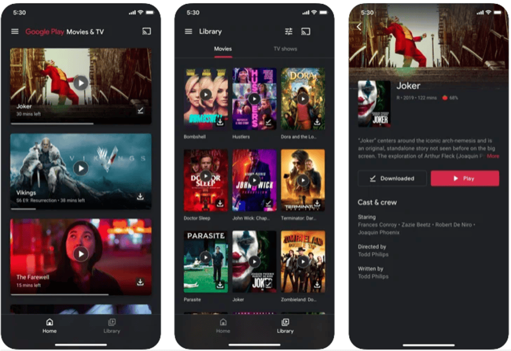 32 apps do google para android e iphone que você precisa conhecer Interface do app google play filmes para android e iphone