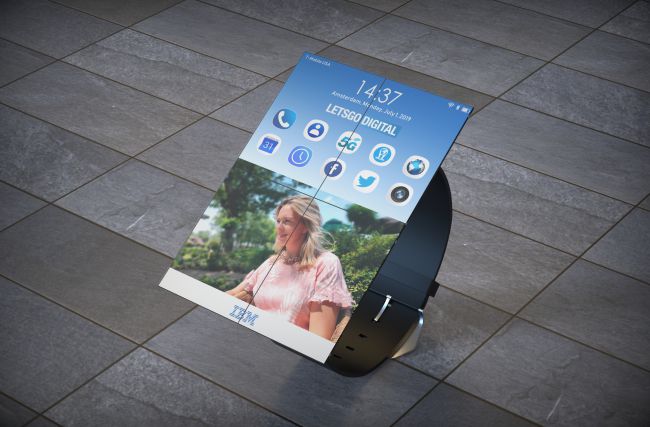 O smartwatch dobrável é capaz de desdobra-se em até, no máximo, oito paineis, cumprindo muito bem as funções de um tablet ou de um smartphone