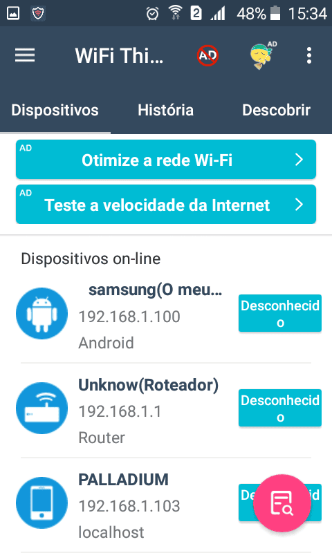 كيف ترى من يسرق wifi الخاص بك ويحظره باستخدام android الخطوة 2: ابحث عن الأجهزة التي تشك فيها