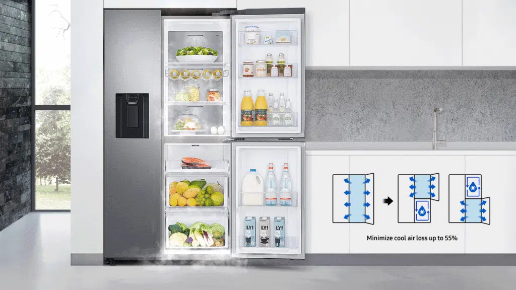 Refrigeradores side by side rs65 da samsung chegam ao brasil; conheça os modelos Design inovador em metal cooling faz com que a perda de energia não seja grande