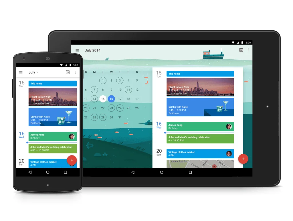 تقويم Google 1024x772