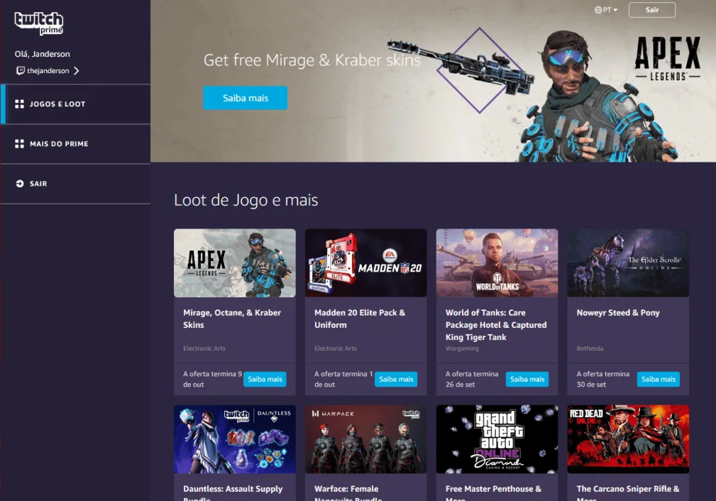 يصل Amazon Prime إلى البرازيل مع توصيل سريع وشحن مجاني مقابل 9,90 ريال برازيلي يقدم Twitch Prime عددًا من الفوائد للاعبين