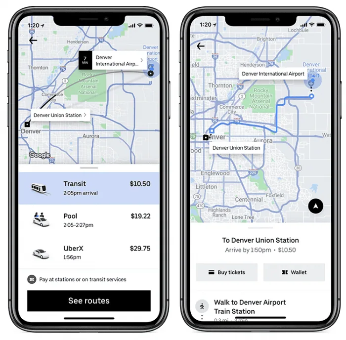 أعلنت شركة أوبر عن دمج تطبيقات النقل والتوصيل وأخبار السلامة طرائق جديدة على uber