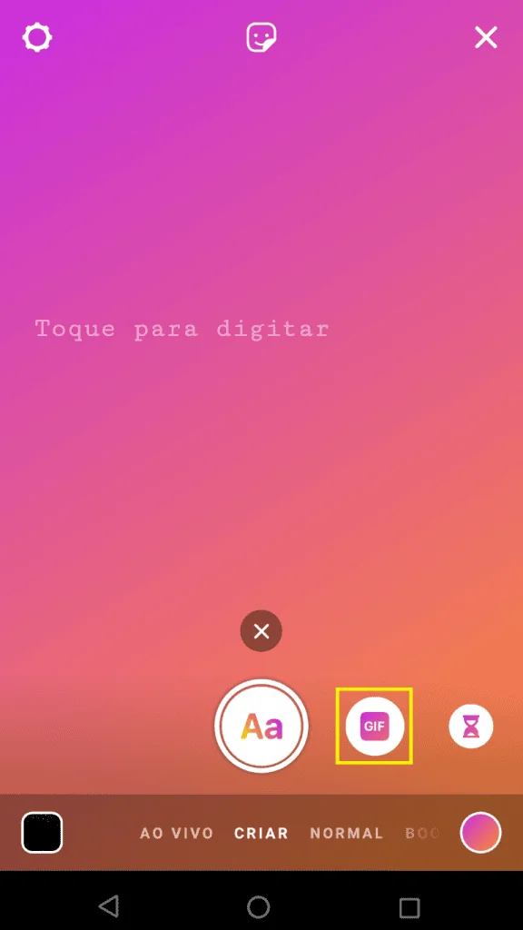 Instagram: pelajari cara memposting gif di cerita Anda Cuplikan layar aplikasi instagram untuk android menampilkan layar opsi "buat".