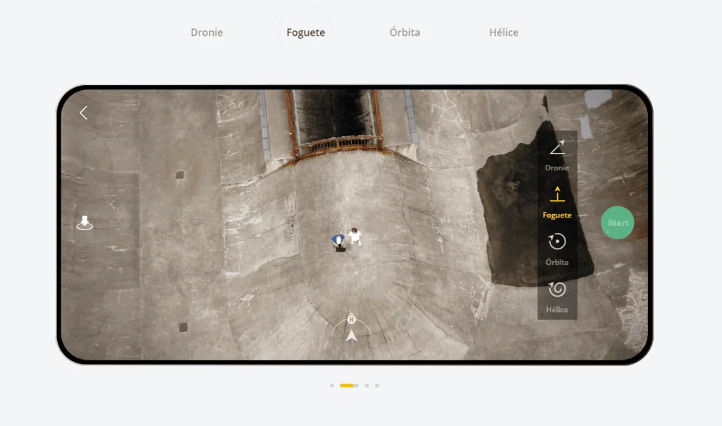 Review: dji mavic mini, o drone portátil mais competente do mercado Modos personalizados tem certa dificuldade se realizado manualmente (imagem: dji)