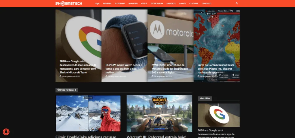 Saiba como ativar o modo escuro em qualquer site Showmetech com modo escuro do google