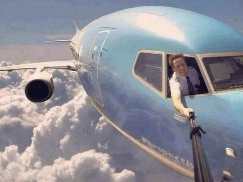 As selfies mais perigosas do mundo - avião