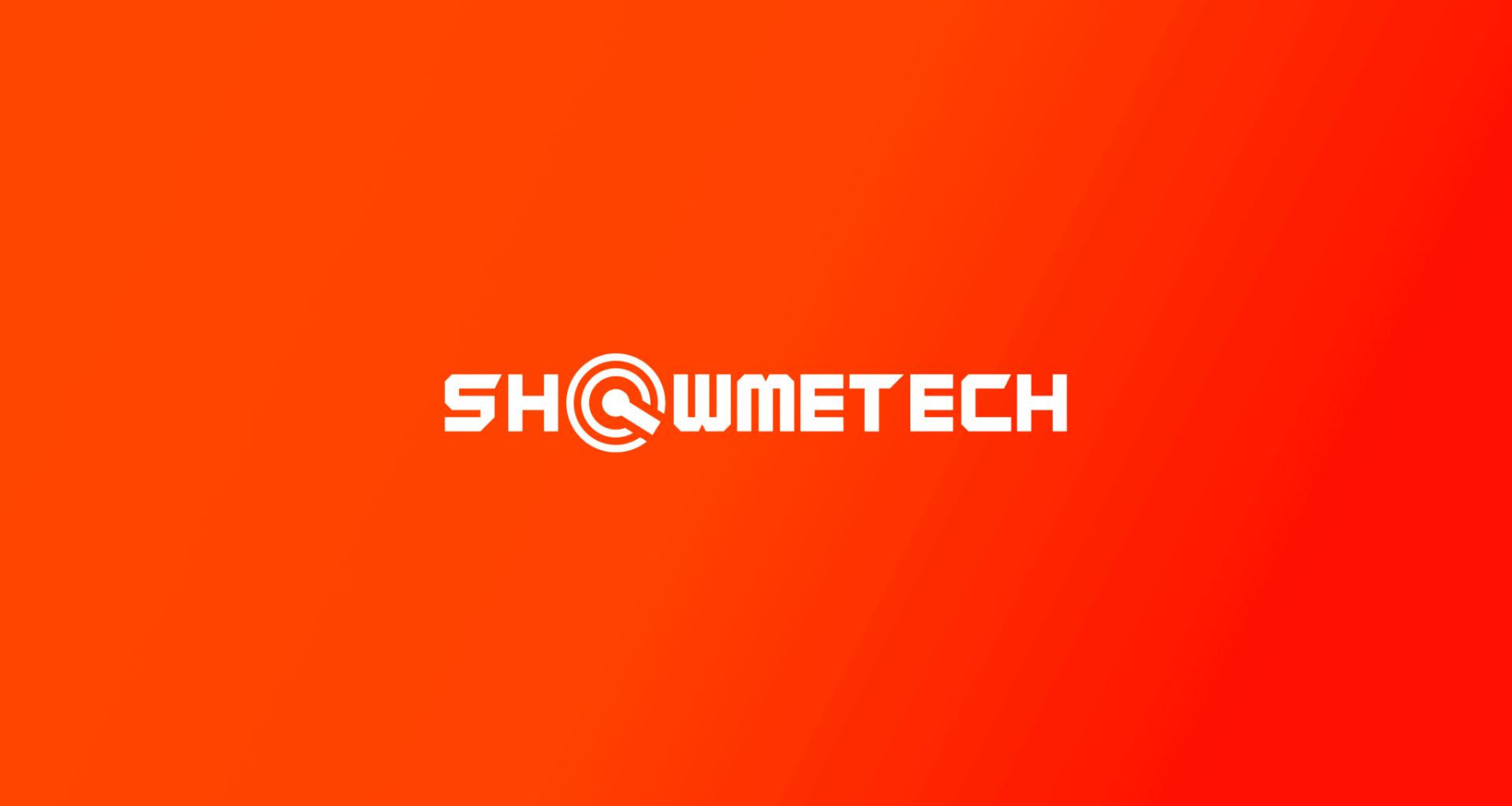 Showmetech logo fondo naranja blanco 3840 × 2160