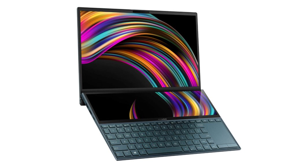 Novo asus zenbook duo (microsoft windows 10) tem tela touch screen auxiliar de 12,6 polegadas para aprimorar a usabilidade