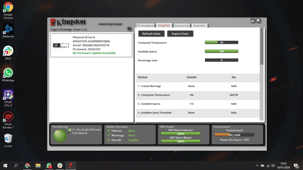 Review: ssd kingston a2000, poderoso, seguro e com 5 anos de garantia Software ssd kingston manager