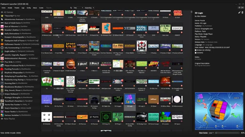 Flashpoint: site preserva clássicos games em flash O acervo do flashpoint conta com dezenas de milhares de games em flash