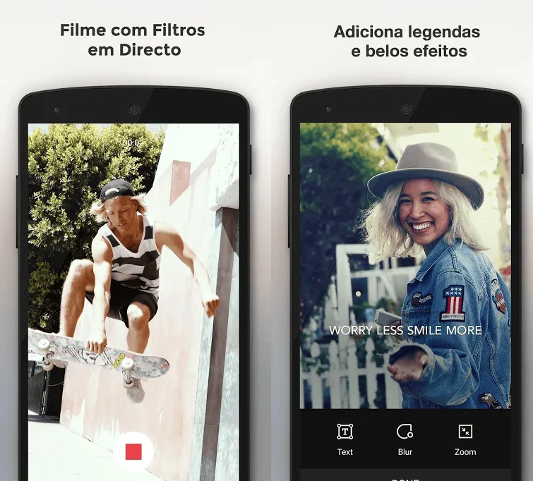 15 melhores aplicativos android para um novo smartphone Telas mostrando aplicação e legendas em fotos