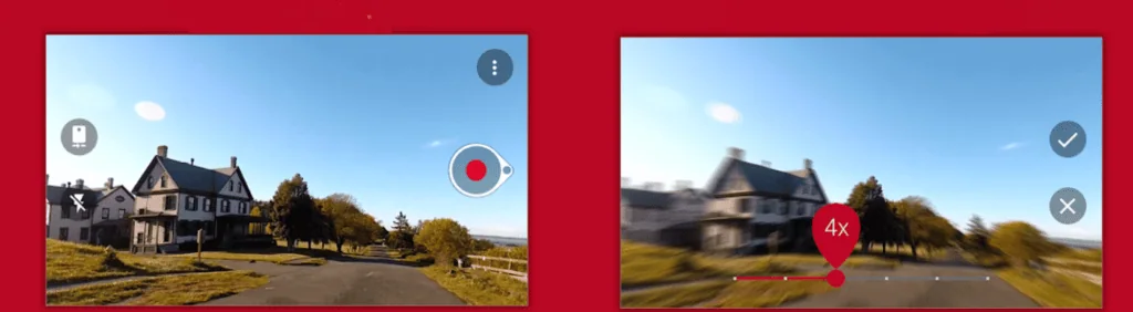 15 melhores aplicativos android para um novo smartphone Reprodução de duas telas mostrando hyperlapse acelerando vídeos
