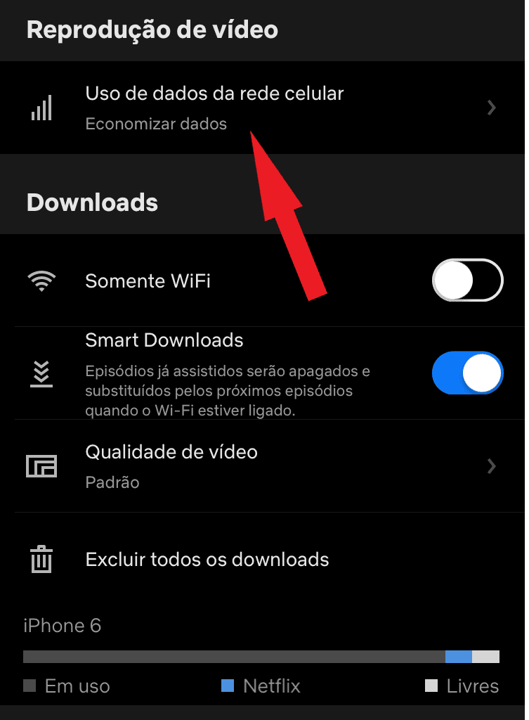 dati cellulare netflix