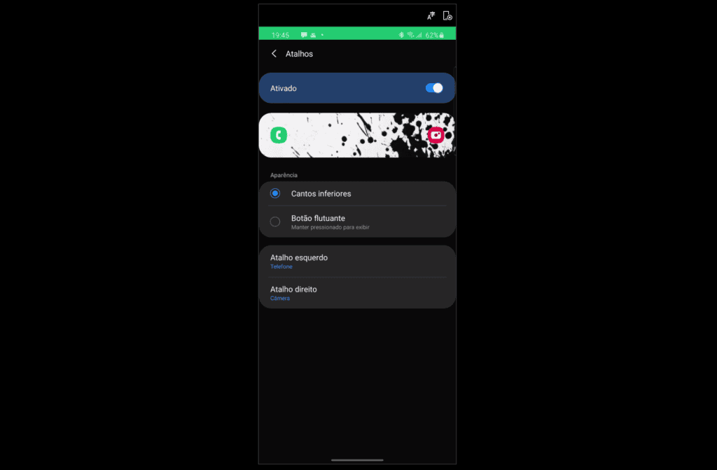 Dicas e truques para aproveitar ao máximo seu galaxy s20, s20+ e s20 ultra Defina os atalhos na tela de bloqueio