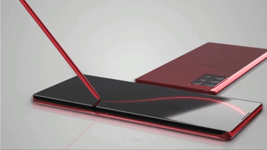 Il nuovo Galaxy Note 20 dovrebbe portare una penna s migliorata e uno schermo a 120 hz Concetto di Samsung Note 20 in colore rosso