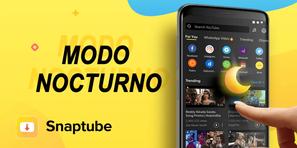 Snaptube: Erstellen Sie Ihre eigene Offline-Film- und Video-Wiedergabeliste Snaptube-Nachtmodus-Offenlegung