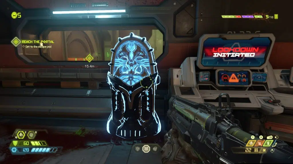 Doom eternal: guia de troféus e conquistas Caixa contendo um cristal.