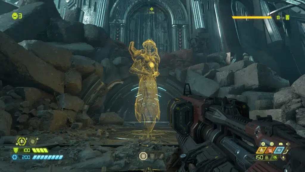 Doom eternal: guia de troféus e conquistas Holograma da khan maykr.