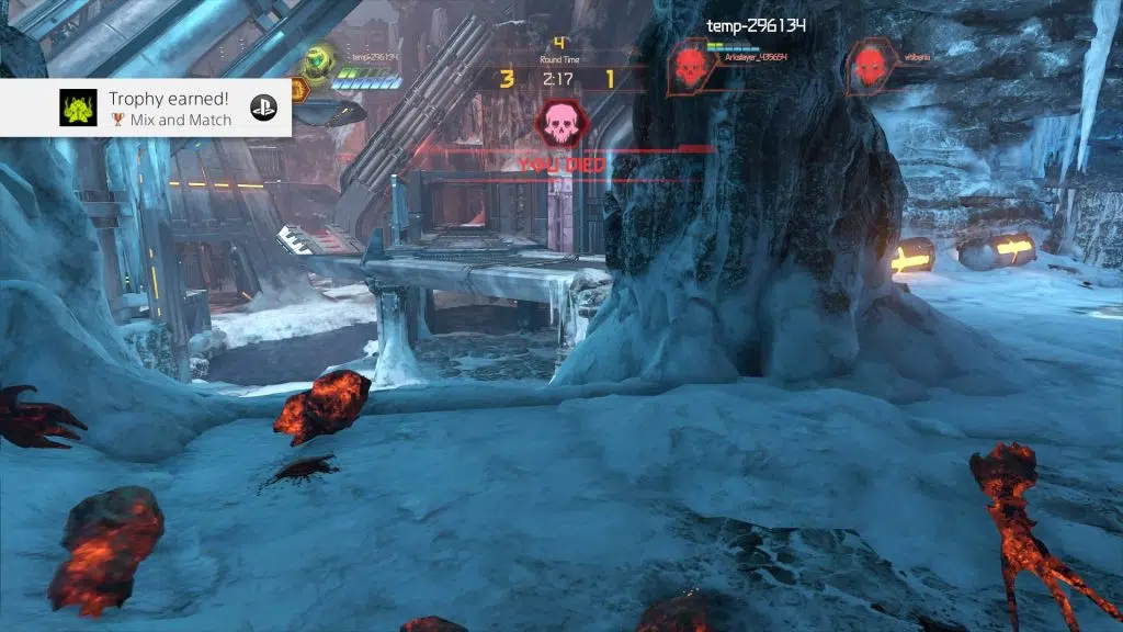 Doom eternal: guia de troféus e conquistas Imagem do término de uma partida.