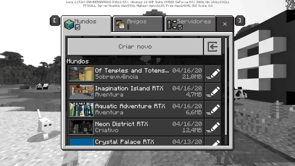 Review: minecraft rtx (pc) é uma fantástica experiência visual Lista de mundos disponíveis no beta do game