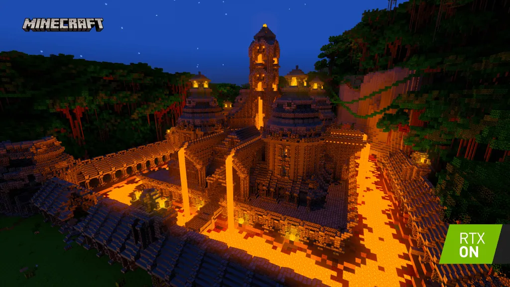 Com rtx, minecraft alcança níveis espetaculares de beleza com luzes realistas Minecraft com rtx