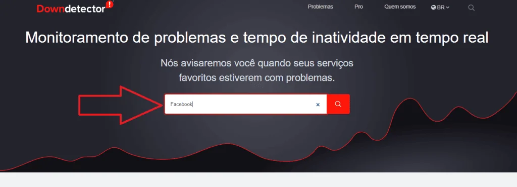 Facebook caiu? Saiba se a rede social está fora do ar ou com problemas Tela principal do downdetector