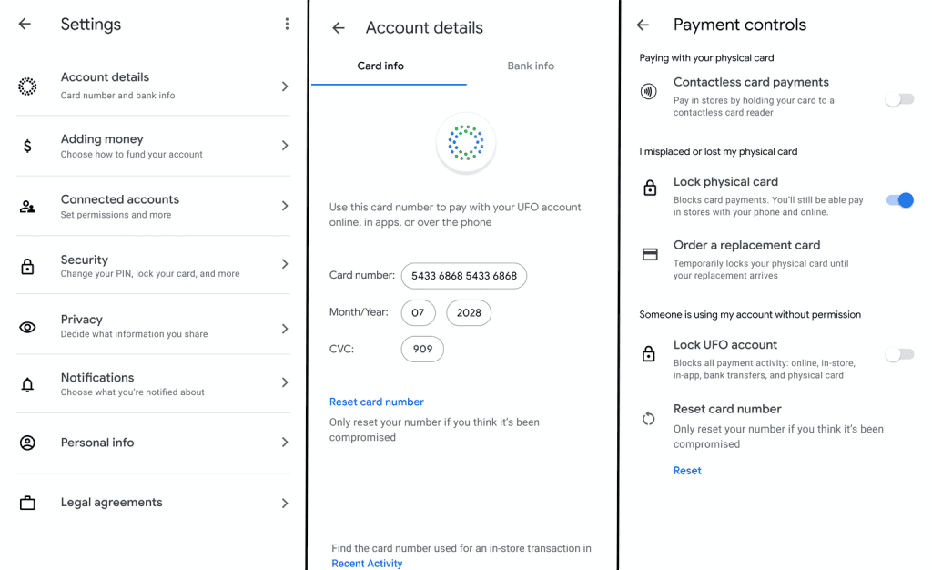 Cartão do google aparece em vazamento, veja imagens e detalhes sobre o futuro meio de pagamento Tela de configurações do cartão do google